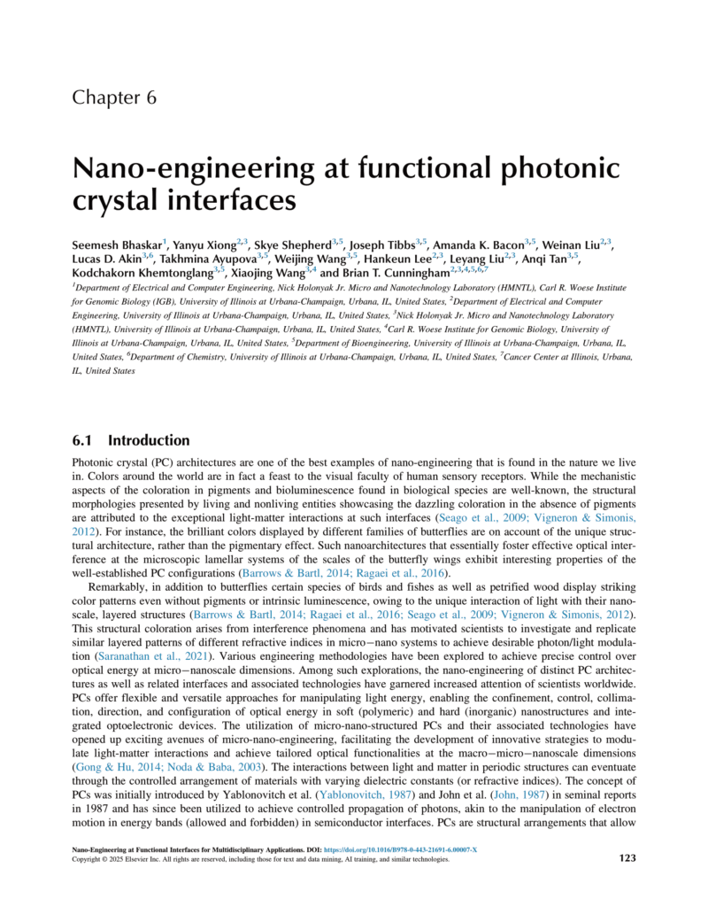 chapter 6. nano engineering at functional photonic crystal interfaces 1
